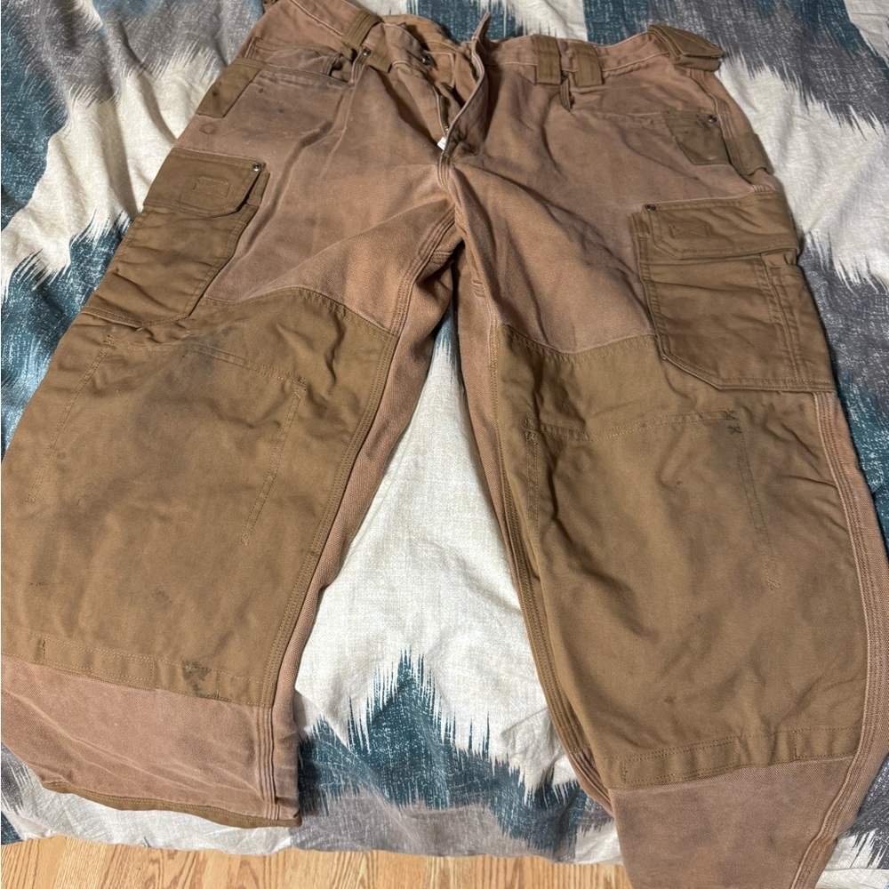 Duluth Trading Co Brown Cargo Pants Durable Cotton Casual